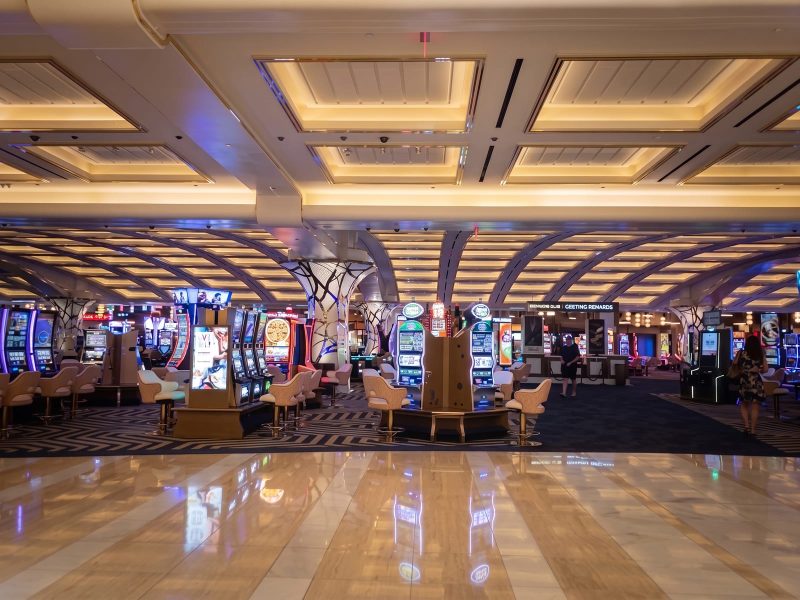 Slot machines on a casino floor